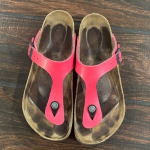 Birkenstock Bright Pink Thong Sandals